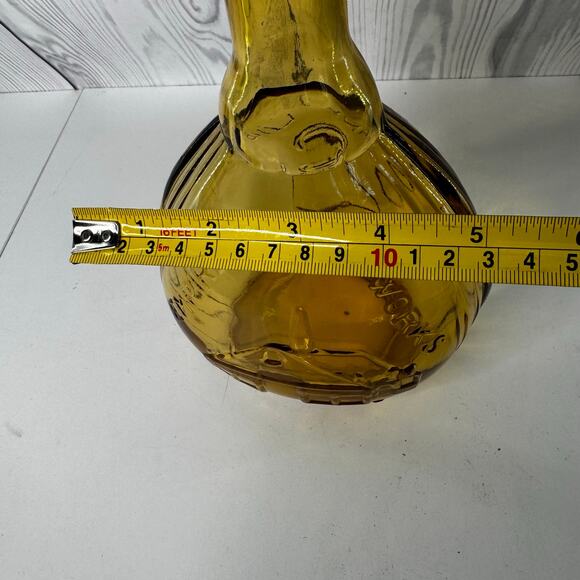 Vintage Jenny Lind Empire Glass Works Bottle Amber Yellow - Picture 6 of 6